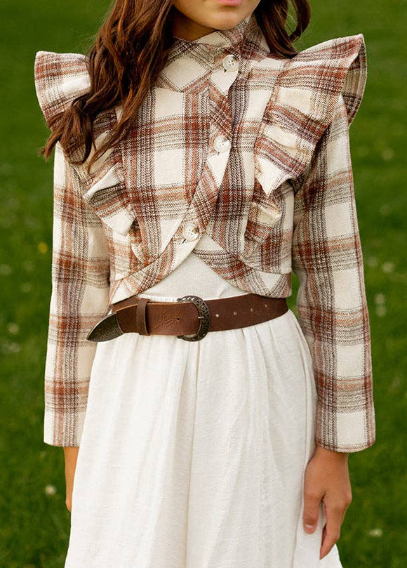 Ellie Plaid Girls Jacket