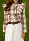 Ellie Plaid Girls Jacket