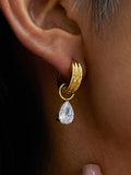 18K Teardrop Mismatch Earrings