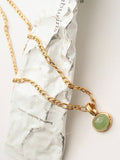 18K Green Pendant Necklace