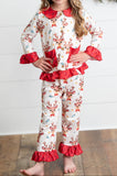 Girls Reindeer PJ Set