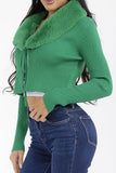 Emerald Fur Cardigan