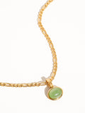 18K Green Pendant Necklace