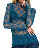 Lace Layering Top - Teal