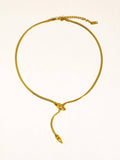18K Serpent Lariat Necklace