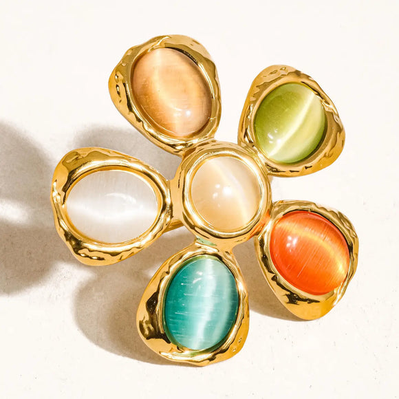 18K Floral Ring