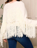 Ivory Fringe Cardigan