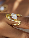 18K Abstract Marquise Ring