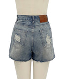 Floral Denim Shorts