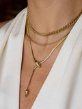 18K Serpent Lariat Necklace