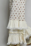 Floral Ruffle Pants