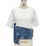 Denim White Tee