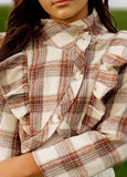 Ellie Plaid Girls Jacket
