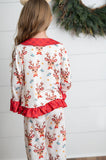 Girls Reindeer PJ Set