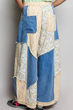 Denim Patchwork Pants