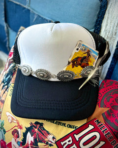 Trucker Hat with chain, Concho Hat Chain, Western Hats, Women’s Trucker Hat