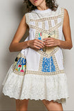 Boho Lace Mini Dress
