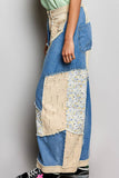 Denim Patchwork Pants