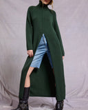 Pine Sweater Slit Dress