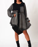 Denim Patchwork Shirt Dress