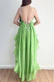 Lime Ruffle Maxi Dress