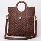 Woven Leather Handbag