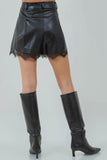 Raven Faux Leather Shorts