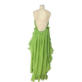 Lime Ruffle Maxi Dress