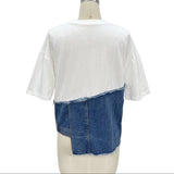 Denim White Tee