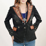 Black Tooled Blazer
