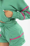 Emerald Hoodie & Shorts Set