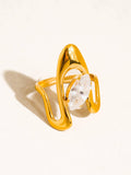 18K Abstract Marquise Ring