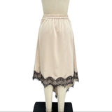 Contrast Lace Midi Skirt