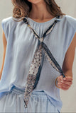 Linen Muscle Scarf Top