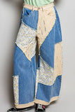 Denim Patchwork Pants