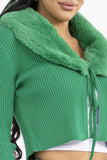 Emerald Fur Cardigan