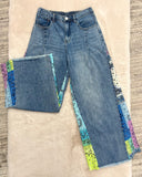 Paisley Denim Pants