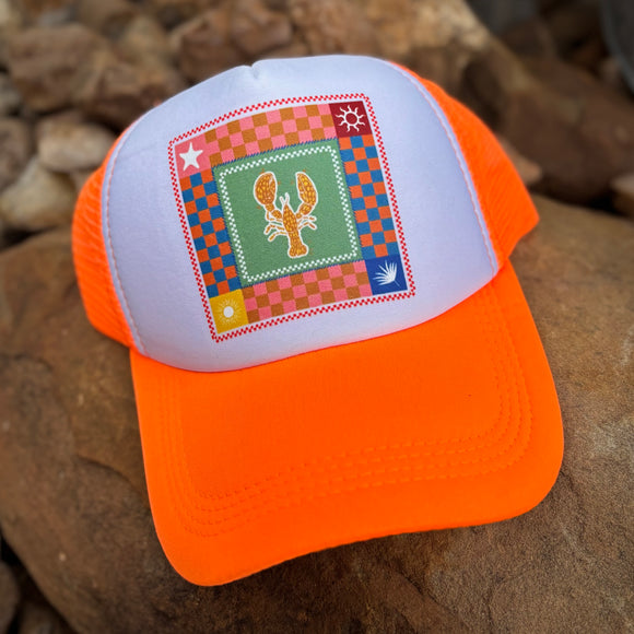 Checkered Lobster Trucker Hat