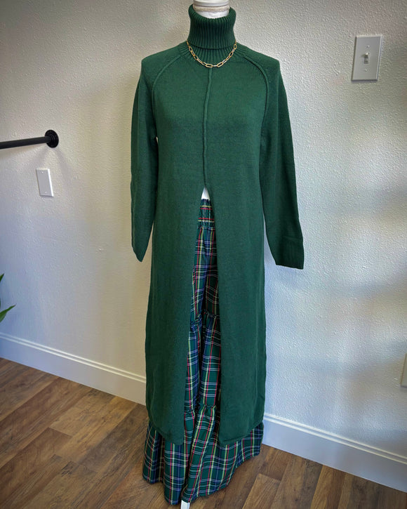 Pine Sweater Slit Dress