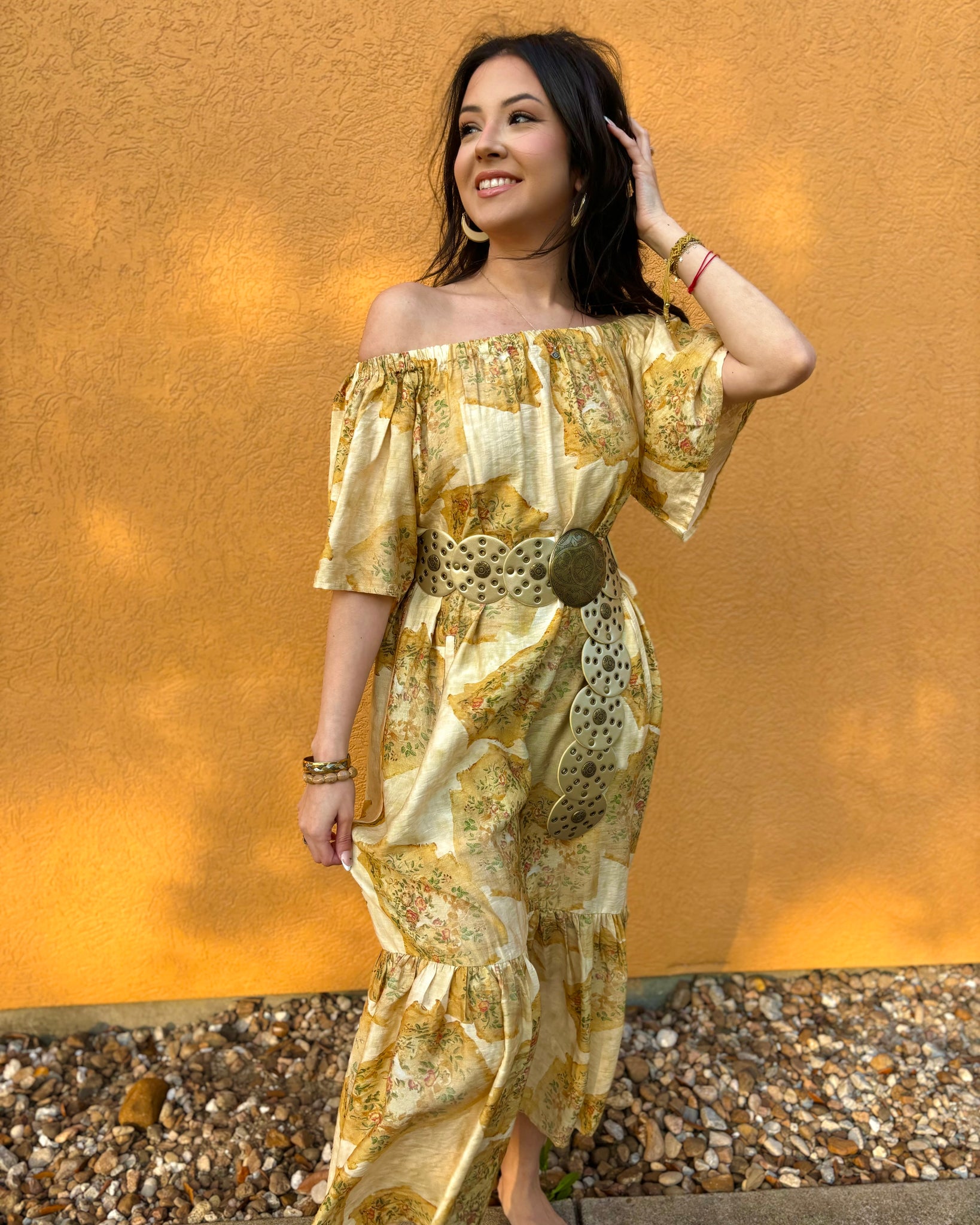 Vintage Gold Dress Threaded Secrets Boutique Vintage Gold Dress Threaded Secrets Boutique