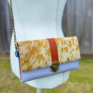 Lavender Cowhide Crossbody