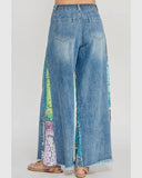 Paisley Denim Pants