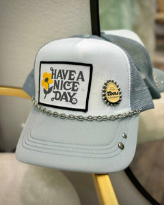 Gray Nice Day Trucker Hat