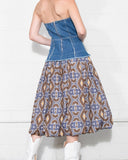 Denim Bubble Midi Dress