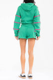 Emerald Hoodie & Shorts Set