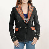 Black Tooled Blazer