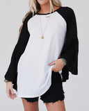 Bell Sleeve Baseball Tee