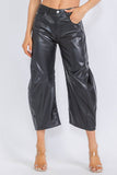 Leather Barrel Jeans