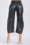 Leather Barrel Jeans