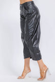 Leather Barrel Jeans